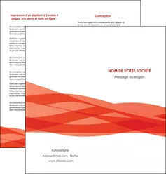 creer modele en ligne depliant 2 volets  4 pages  rouge couleurs chaudes fond  colore MLIGCH67133
