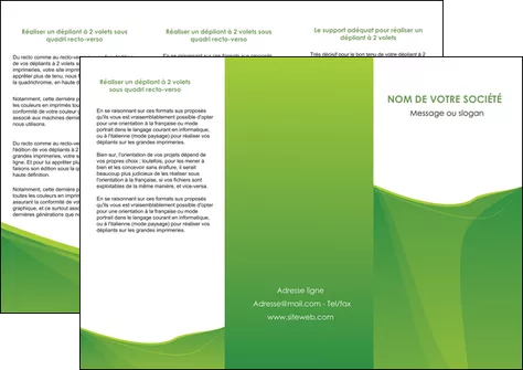 cree depliant 3 volets  6 pages  espaces verts vert fond vert couleur MLGI67181