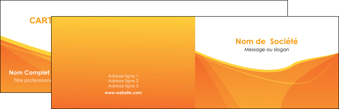 imprimerie carte de visite orange fond orange jaune MLIP67381