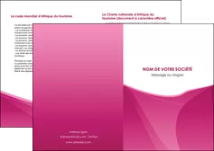 exemple depliant 2 volets  4 pages  rose fushia fonce couleur MLGI67639