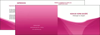 creer modele en ligne depliant 2 volets  4 pages  rose fushia fonce couleur MLGI67649