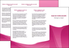 impression depliant 3 volets  6 pages  rose fushia fonce couleur MLGI67659