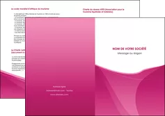 faire depliant 2 volets  4 pages  rose fushia fonce couleur MLGI67673