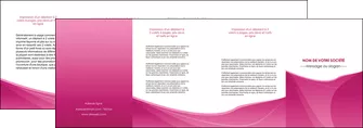 exemple depliant 4 volets  8 pages  rose fushia fonce couleur MLGI67675