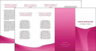 exemple depliant 4 volets  8 pages  rose fushia fonce couleur MLGI67679