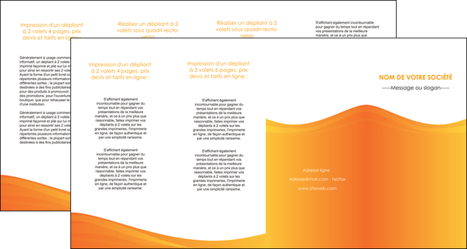 realiser depliant 4 volets  8 pages  orange fond orange couleur MIF67887