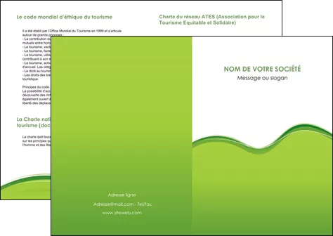 realiser depliant 2 volets  4 pages  espaces verts vert vert pastel couleur pastel MIFBE68021