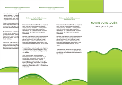 impression depliant 3 volets  6 pages  espaces verts vert vert pastel couleur pastel MIFCH68041