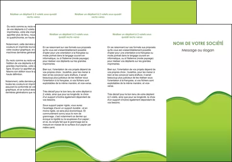 impression depliant 3 volets  6 pages  espaces verts vert vert pastel couleur pastel MIFBE68041