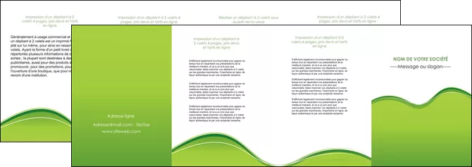 impression depliant 4 volets  8 pages  espaces verts vert vert pastel couleur pastel MLGI68057