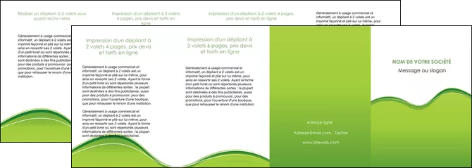 realiser depliant 4 volets  8 pages  espaces verts vert vert pastel couleur pastel MID68063