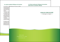 creer modele en ligne depliant 2 volets  4 pages  espaces verts vert vert pastel couleur pastel MLGI68119
