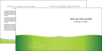 creer modele en ligne depliant 2 volets  4 pages  espaces verts vert vert pastel couleur pastel MLGI68149