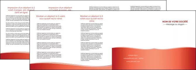 cree depliant 4 volets  8 pages  rouge couleurs chaudes fond  colore MID68379
