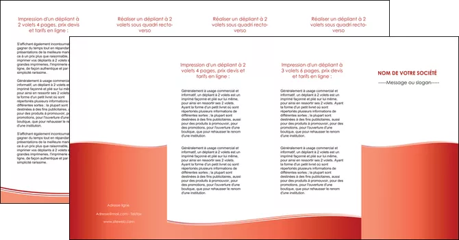 exemple depliant 4 volets  8 pages  rouge couleurs chaudes fond  colore MIFCH68383