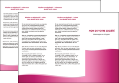 imprimerie depliant 3 volets  6 pages  rose pastel fond rose couleur pastel MLGI68415