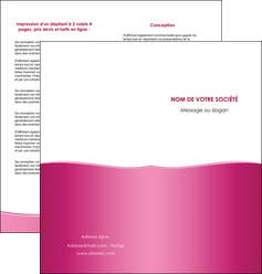 personnaliser maquette depliant 2 volets  4 pages  rose pastel fond rose couleur pastel MLGI68417
