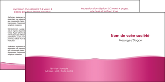 modele en ligne depliant 2 volets  4 pages  rose pastel fond rose couleur pastel MLGI68419
