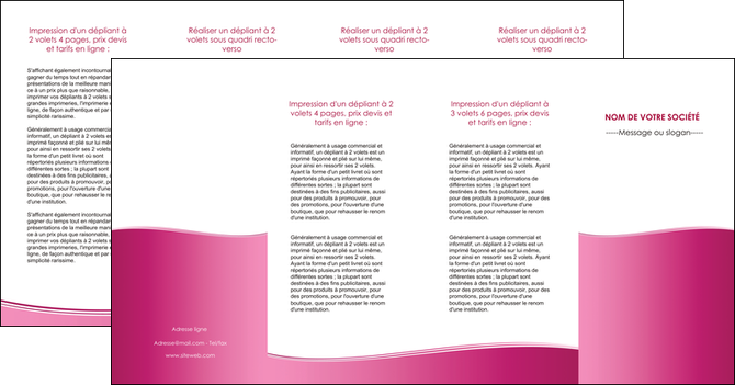 realiser depliant 4 volets  8 pages  rose pastel fond rose couleur pastel MLGI68435