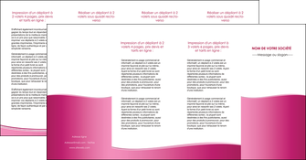 realiser depliant 4 volets  8 pages  rose pastel fond rose couleur pastel MLGI68435