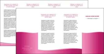 realiser depliant 4 volets  8 pages  rose pastel fond rose couleur pastel MLGI68435