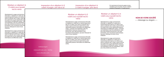 personnaliser modele de depliant 4 volets  8 pages  rose pastel fond rose couleur pastel MLGI68437