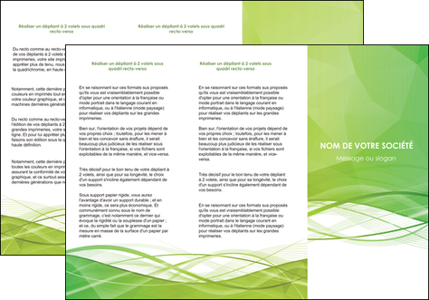 exemple depliant 3 volets  6 pages  espaces verts vert vert pastel couleur pastel MID68579