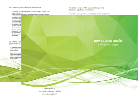 modele en ligne depliant 2 volets  4 pages  espaces verts vert vert pastel couleur pastel MLIG68593