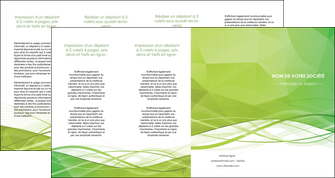 creer modele en ligne depliant 4 volets  8 pages  espaces verts vert vert pastel couleur pastel MIDLU68599