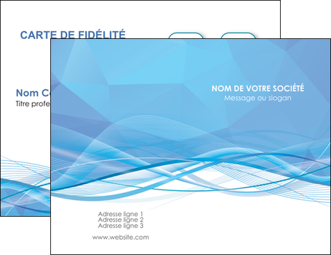 imprimer carte de visite bleu bleu pastel fond bleu pastel MIDCH68935