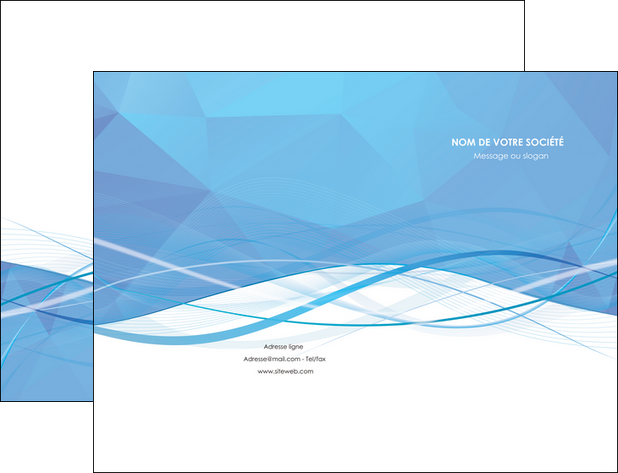 creation graphique en ligne pochette a rabat bleu bleu pastel fond bleu pastel MIF68937