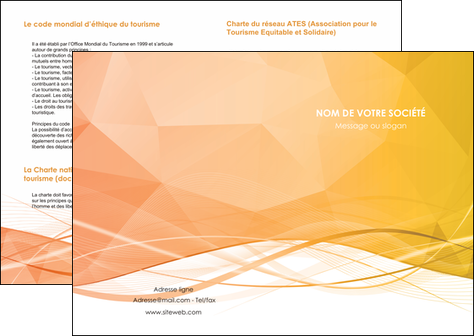 imprimer depliant 2 volets  4 pages  orange pastel couleur pastel fond orange pastel MLGI69219