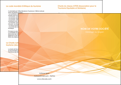 imprimer depliant 2 volets  4 pages  orange pastel couleur pastel fond orange pastel MLGI69219
