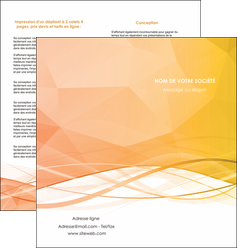 creation graphique en ligne depliant 2 volets  4 pages  orange pastel couleur pastel fond orange pastel MLGI69241