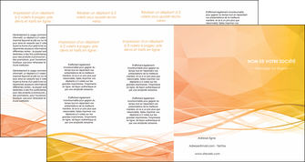 creer modele en ligne depliant 4 volets  8 pages  orange pastel couleur pastel fond orange pastel MLGI69259