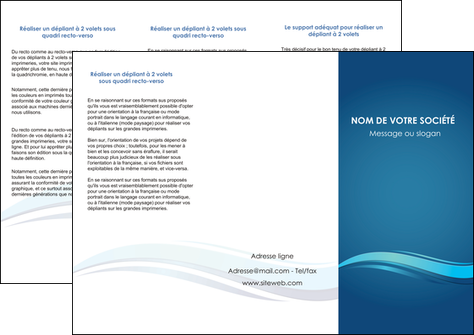 imprimer depliant 3 volets  6 pages  bleu bleu pastel fond bleu MIDCH69649
