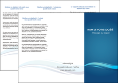 imprimer depliant 3 volets  6 pages  bleu bleu pastel fond bleu MIFCH69649