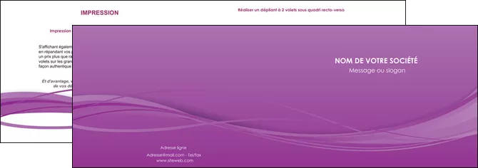 impression depliant 2 volets  4 pages  web design fond violet fond colore action MLGI69795