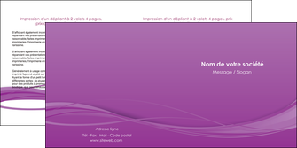modele depliant 2 volets  4 pages  web design fond violet fond colore action MIF69809