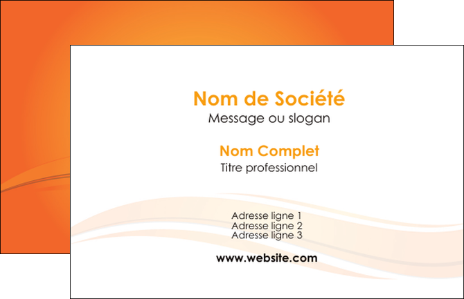 exemple carte de visite orange fond orange couleur MLGI69883