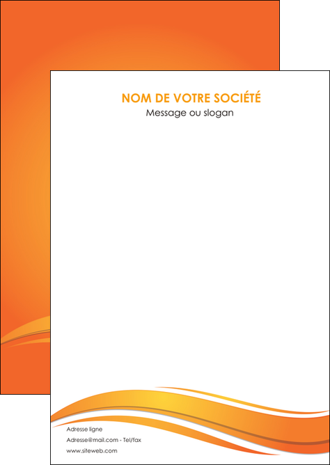 faire flyers orange fond orange couleur MLGI69887