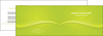 faire modele a imprimer depliant 2 volets  4 pages  espaces verts vert vert pastel fond vert pastel MLGI69953