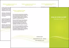 personnaliser maquette depliant 3 volets  6 pages  espaces verts vert vert pastel fond vert pastel MLGI69961