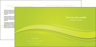exemple depliant 2 volets  4 pages  espaces verts vert vert pastel fond vert pastel MLGI69965