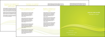 personnaliser modele de depliant 4 volets  8 pages  espaces verts vert vert pastel fond vert pastel MLGI69979