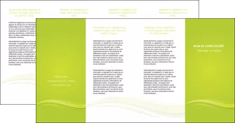 modele depliant 4 volets  8 pages  espaces verts vert vert pastel fond vert pastel MLGI69983