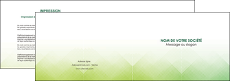 modele en ligne depliant 2 volets  4 pages  vert vert pastel carre MIF70011