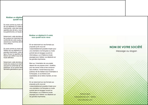 imprimer depliant 3 volets  6 pages  vert vert pastel carre MIS70019