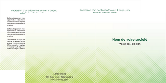 personnaliser modele de depliant 2 volets  4 pages  vert vert pastel carre MLGI70023