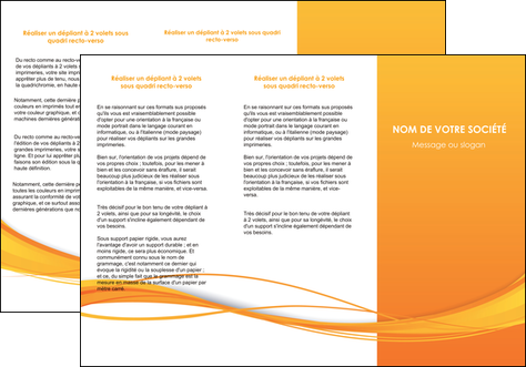 exemple depliant 3 volets  6 pages  orange couleur couleurs MLGI70405